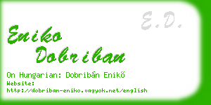 eniko dobriban business card